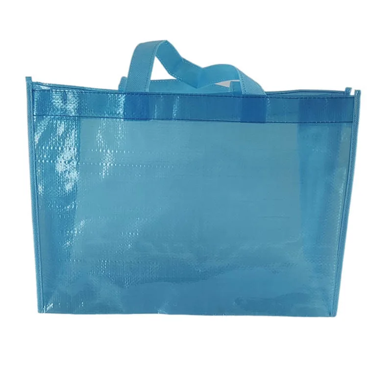 Factory Price Colorful Semi- Transparent Custom Printing Laminated Recycled PP Woven Shopping Bag