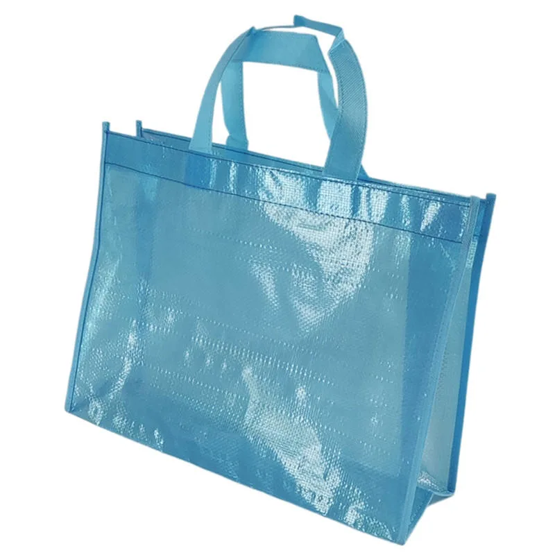 Factory Price Colorful Semi- Transparent Custom Printing Laminated Recycled PP Woven Shopping Bag