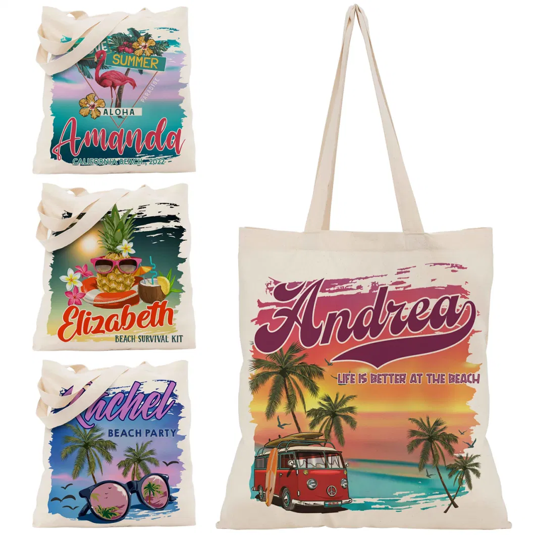 Factory Price Wholesale 100% Cotton Organic Cloth Hawaiian Style Canvas Tote Bag with Logo