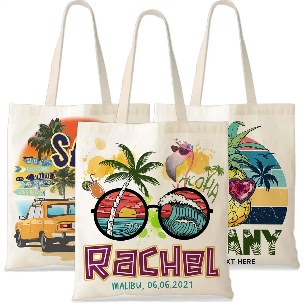 Factory Price Wholesale 100% Cotton Organic Cloth Hawaiian Style Canvas Tote Bag with Logo