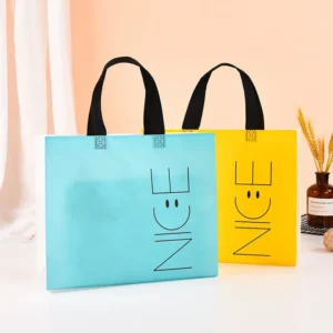 Alternative view of Factory Sale Custom Recyclable Durable Non Woven Tote Color Bag Anti-Water Laminated Non Woven Shopping Bag
