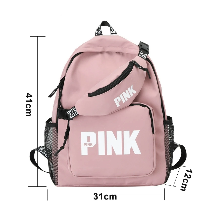 Fashion Bag Waterproof Durable Women&prime;s Backpacks with Fanny Pack School Bags