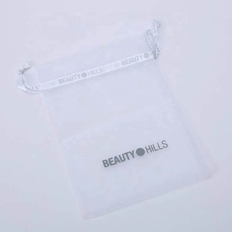 Fashion Organza Drawstring Bags Custom Logo Jewelry Bag Pouch Gift Organza Bag for Wedding Party Wholesale