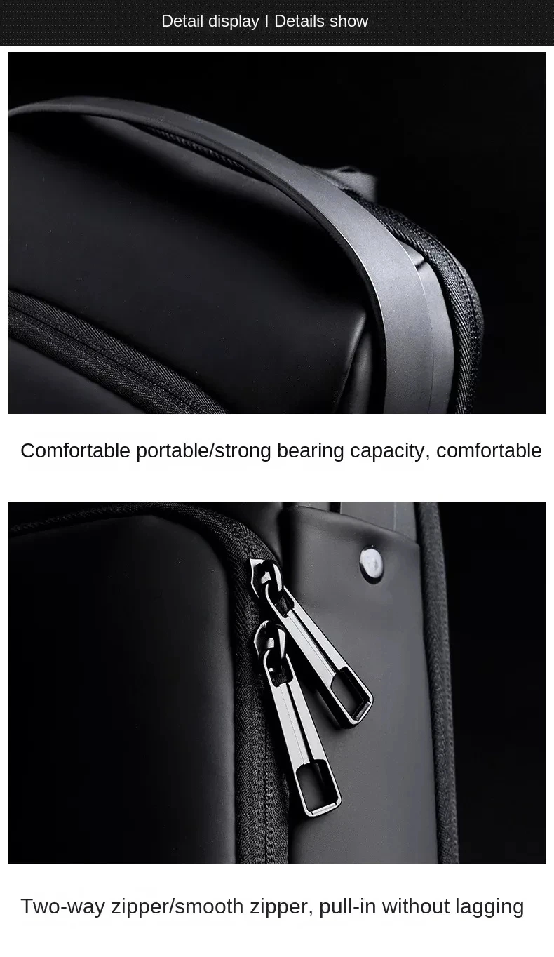 Fashion Waterproof Chest Bag USB Men Crossbody Sling Bag Men Crossbody Bag for Men