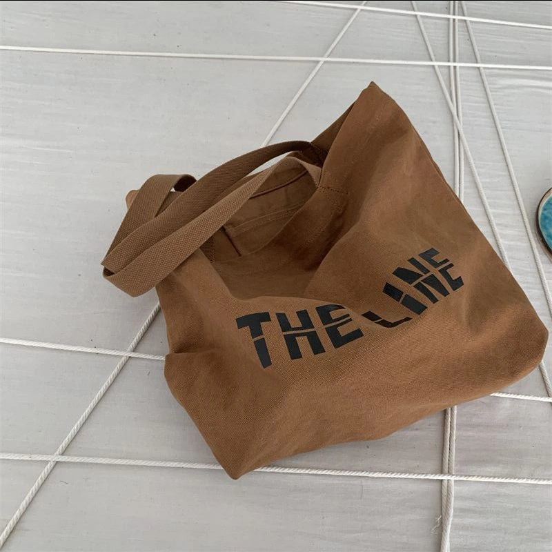 Fashion Women′s Bag Single Shoulder Canvas Tote Bag Printed Large Capacity - Image 6