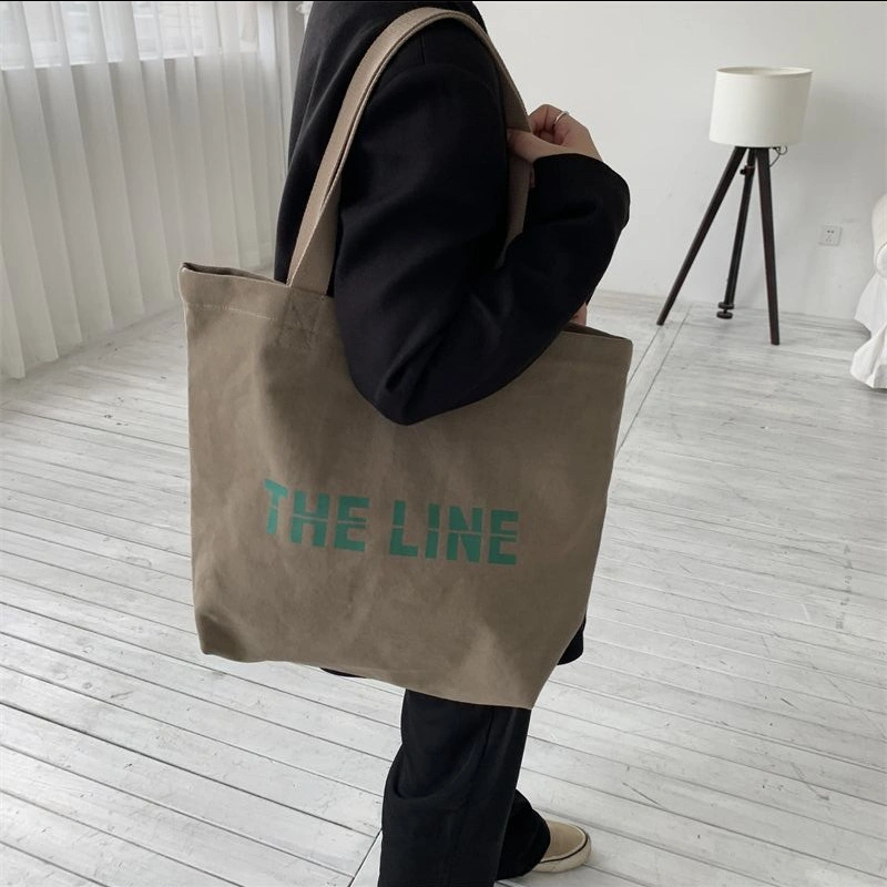 Fashion Women′s Bag Single Shoulder Canvas Tote Bag Printed Large Capacity