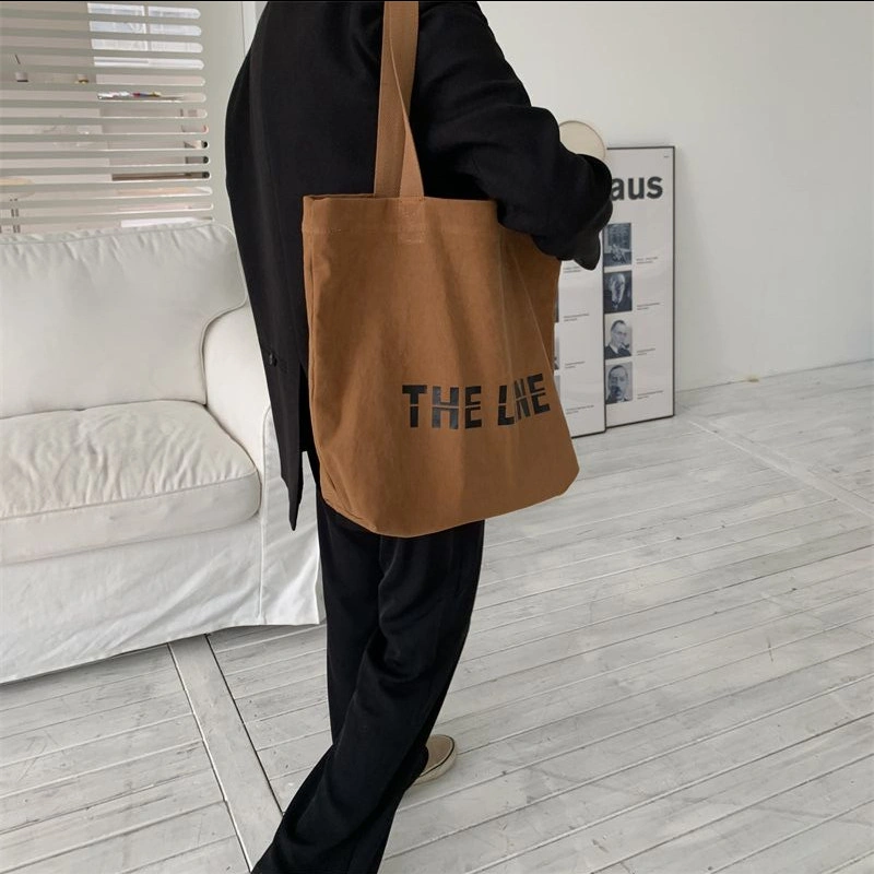 Fashion Women′s Bag Single Shoulder Canvas Tote Bag Printed Large Capacity