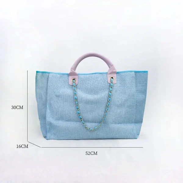 Fashion Women′s Shoulder Bags Canvas The Tote Bag Colors Beach Summer Canvas Handbags