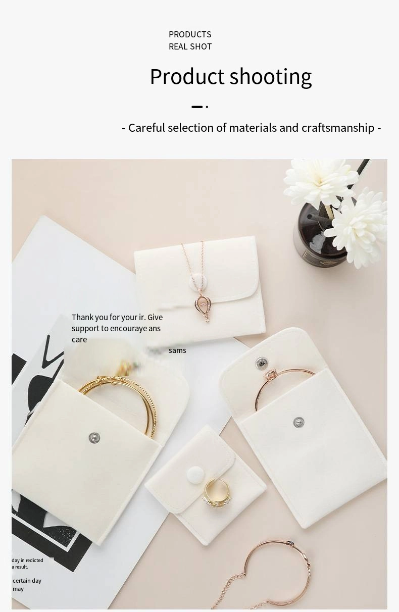 Flannelette Jewelry Bag Cloth Bag Thickened Velvet Ring Necklace Jewelry Storage Bag