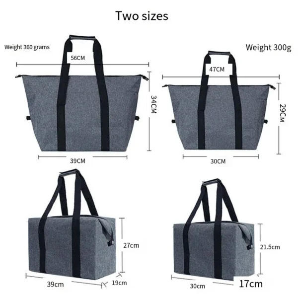Folding Cooler Bag Ice Wrap Outdoor Portable Aluminum Foil Fresh-Keeping Picnic Bag - Image 3