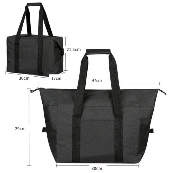 Folding Cooler Bag Ice Wrap Outdoor Portable Aluminum Foil Fresh-Keeping Picnic Bag - Image 5