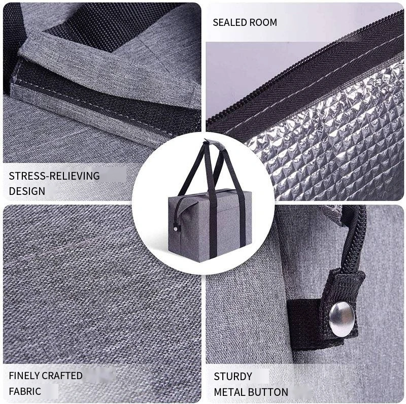 Folding Cooler Bag Ice Wrap Outdoor Portable Aluminum Foil Fresh-Keeping Picnic Bag