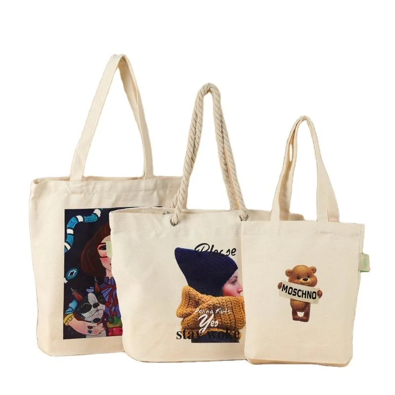 Grocery Cotton Tote Cloth Eco Bag Foldable Reusable Grocery Bag Large Heavy Duty Canvas Grocery Tote Bag with Logo