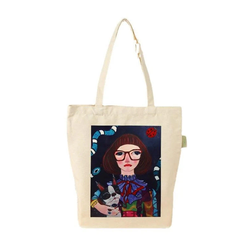 Grocery Cotton Tote Cloth Eco Bag Foldable Reusable Grocery Bag Large Heavy Duty Canvas Grocery Tote Bag with Logo