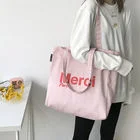Handbags Canvas Tote Bags Shopping Gift Bag Eco Foldable Reusable Cotton Bag - Image 4