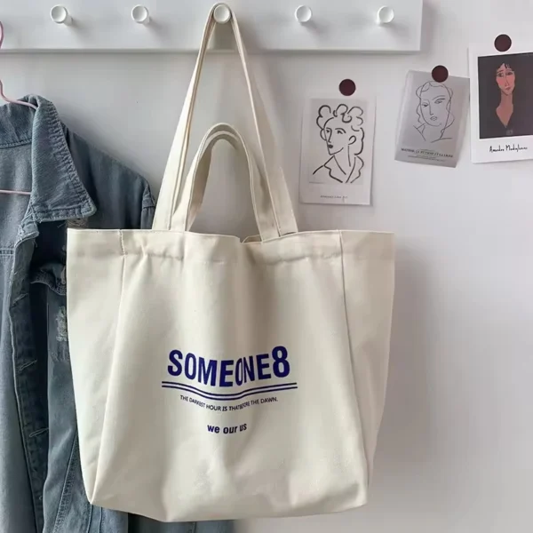 High Quality Custom Printed Organic Cotton Canvas Tote Bag - Image 2