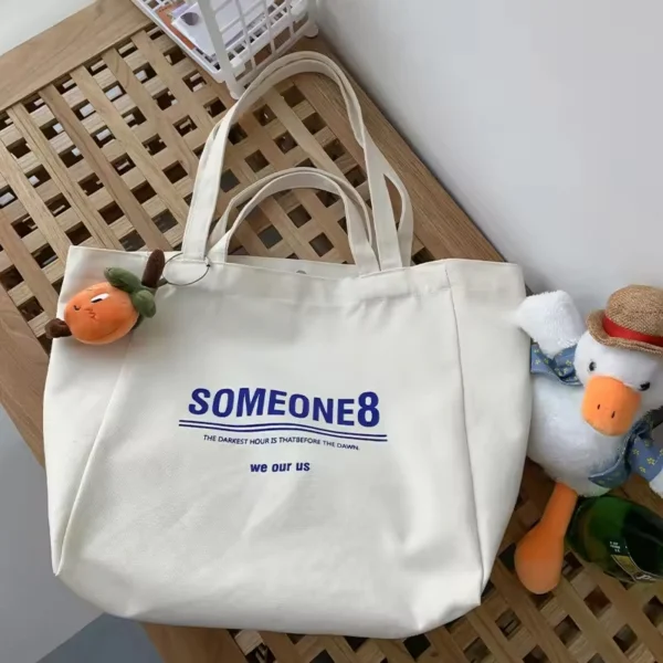 High Quality Custom Printed Organic Cotton Canvas Tote Bag - Image 3