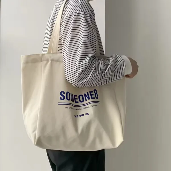 High Quality Custom Printed Organic Cotton Canvas Tote Bag - Image 4