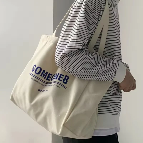 High Quality Custom Printed Organic Cotton Canvas Tote Bag - Image 5
