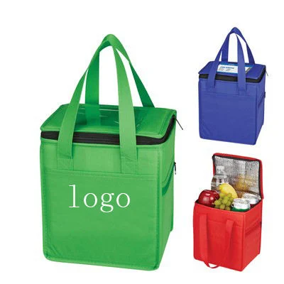 Hot Sale Cheap Customize Logo Print Aluminium Insulated Lunch Ice Cooler Bags with Compartment