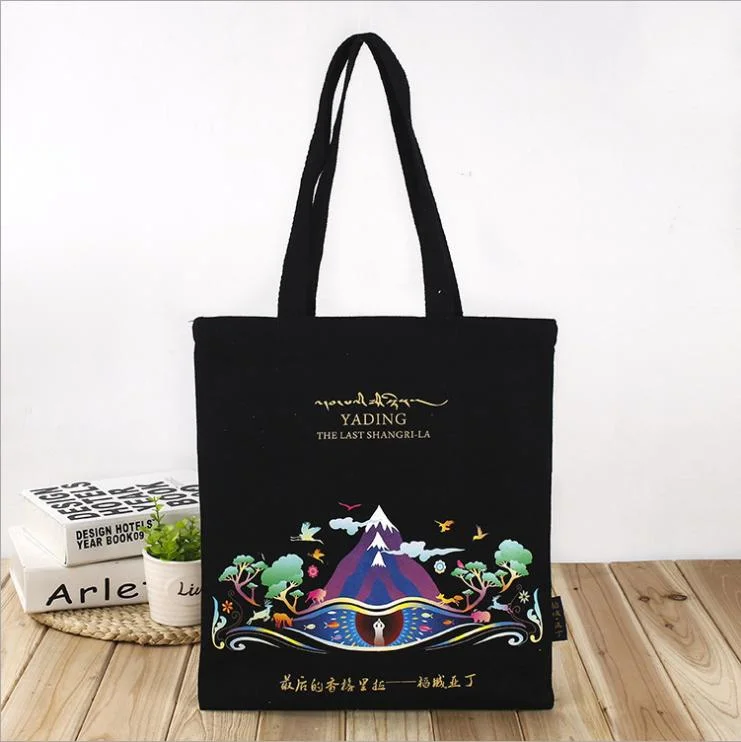 Hot Sale Custom Cotton Canvas Shoulder Tote Bag with Logo Shopping Bag Canvas Bags