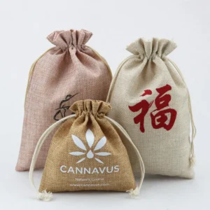 Alternative view of Hot Sale Custom Drawstring Pouch Jute Sack Packing Bag with Logo