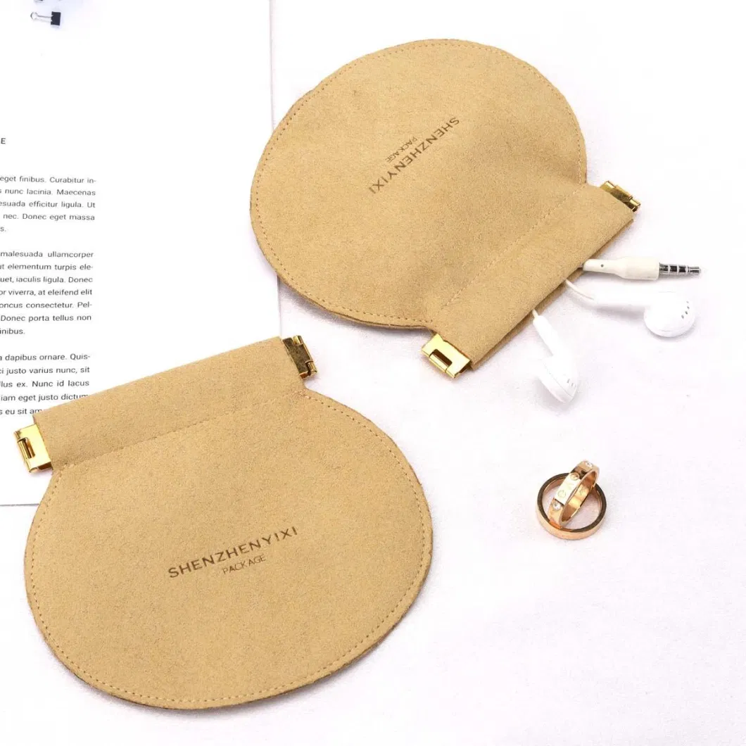 Hot Sale Custom Emboss Printing Microfiber Envelope Jewelry Pouch Microfiber Jewelry Bag