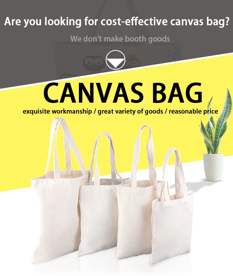 Hot Sale Custom Logo Printed Reusable Eco Friendly Canvas Shopping Cotton Tote Bag