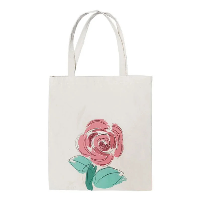 Hot Sale Custom Logo Printed Reusable Eco Friendly Canvas Shopping Cotton Tote Bag