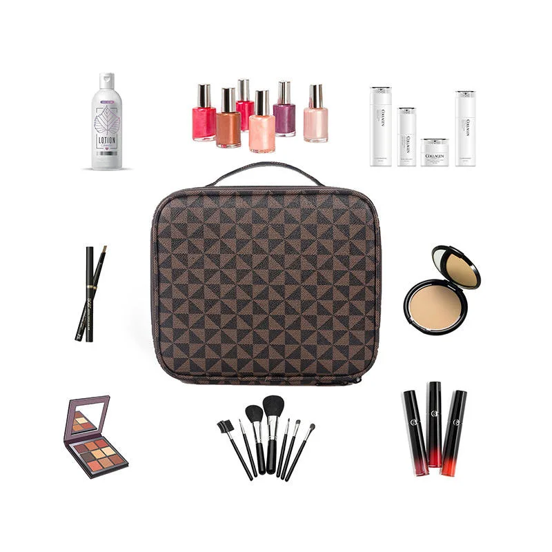 Hot Sale High-Capacity Makeup Case Travel Brush Organizer Cosmetic Toiletry Bag