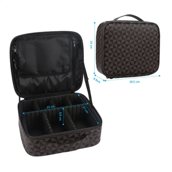 Hot Sale High-Capacity Makeup Case Travel Brush Organizer Cosmetic Toiletry Bag - Image 2