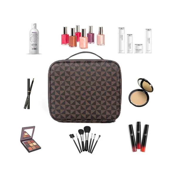 Hot Sale High-Capacity Makeup Case Travel Brush Organizer Cosmetic Toiletry Bag - Image 4