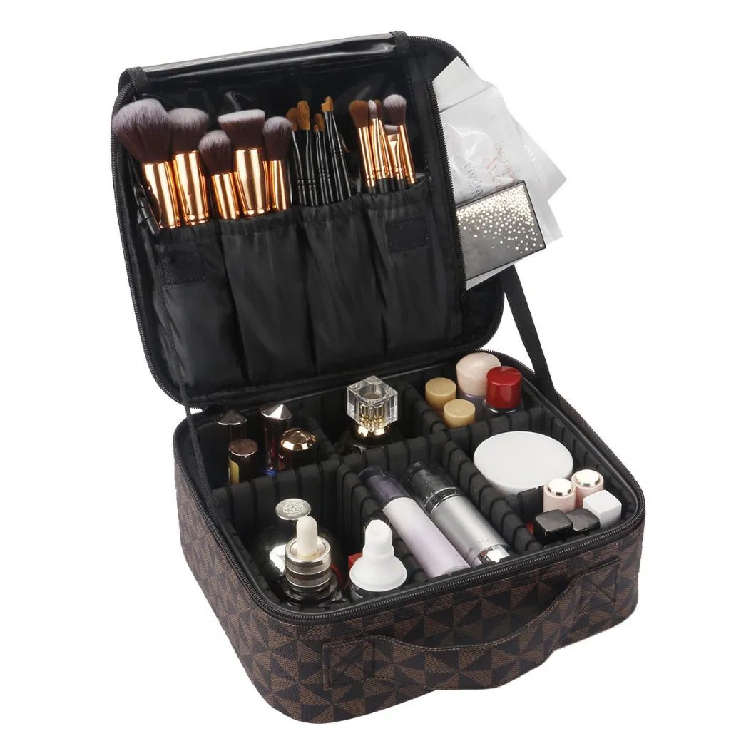 Hot Sale High-Capacity Makeup Case Travel Brush Organizer Cosmetic Toiletry Bag
