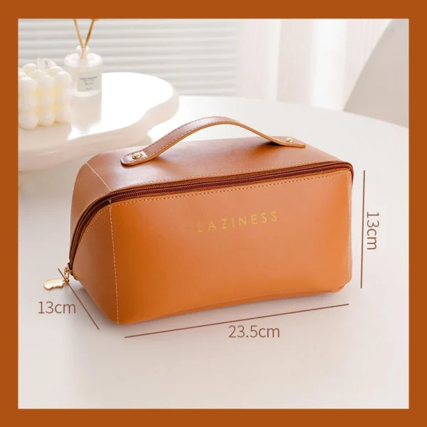 Hot Sale Large Capacity Travel Cosmetic Bag Multifunctional Storage Makeup Bag PU Leather Makeup Bag - Image 2