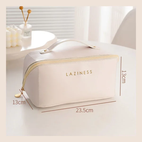 Hot Sale Large Capacity Travel Cosmetic Bag Multifunctional Storage Makeup Bag PU Leather Makeup Bag - Image 4