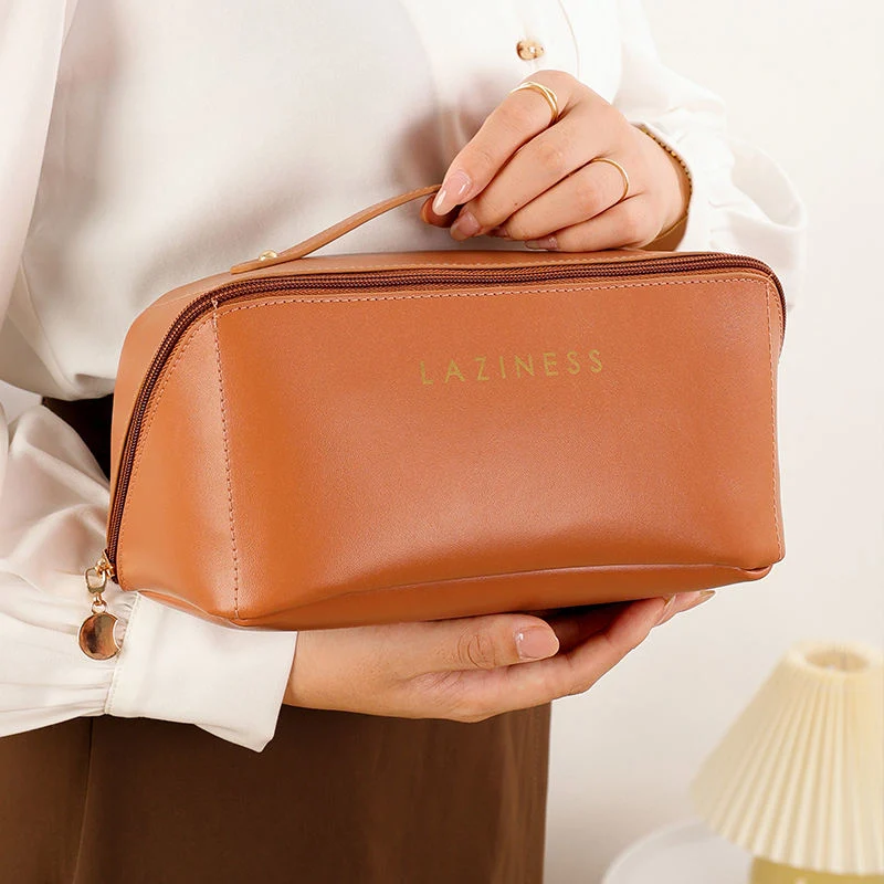 Hot Sale Large Capacity Travel Cosmetic Bag Multifunctional Storage Makeup Bag PU Leather Makeup Bag