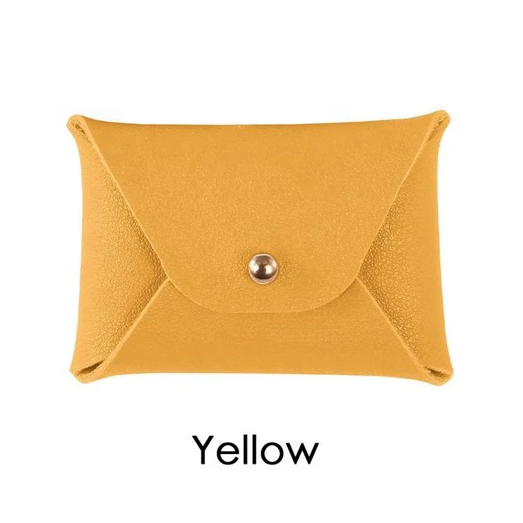 Hot Sale Luxury Leather Pouch Envelop Button Jewelry Packaging Bag for Necklace Ring