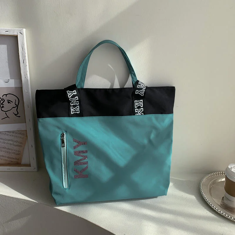 Hot Sale Nylon Print Rope Handle Summer Tote Canvas Beach Hand Bag
