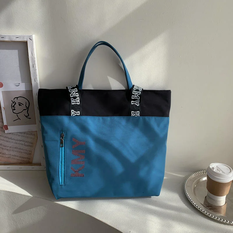 Hot Sale Nylon Print Rope Handle Summer Tote Canvas Beach Hand Bag