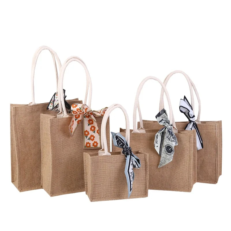 Hot Sale Promotional Eco-Friendly High Quality Custom Waterproof Jute Shopping Printing Tote Bag