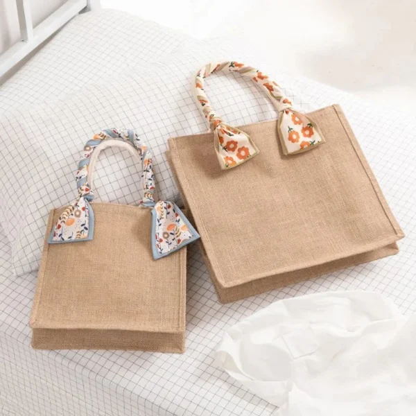 Hot Sale Promotional Eco-Friendly High Quality Custom Waterproof Jute Shopping Printing Tote Bag - Image 2