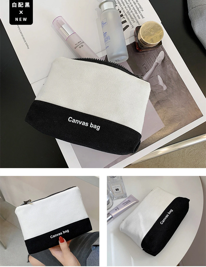 Hot Sale Small Cosmetic Bag Canvas Makeup Pouch