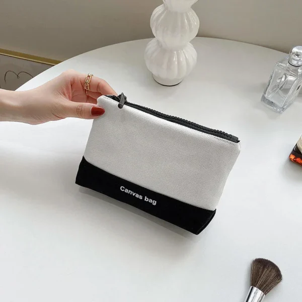 Hot Sale Small Cosmetic Bag Canvas Makeup Pouch - Image 2