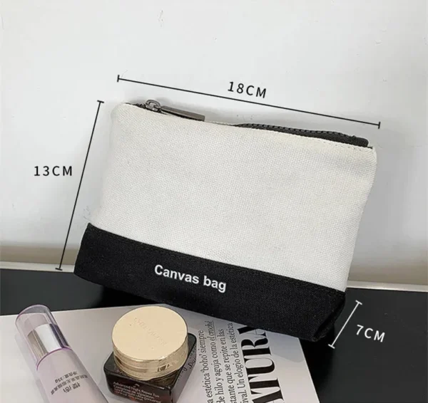 Hot Sale Small Cosmetic Bag Canvas Makeup Pouch - Image 3