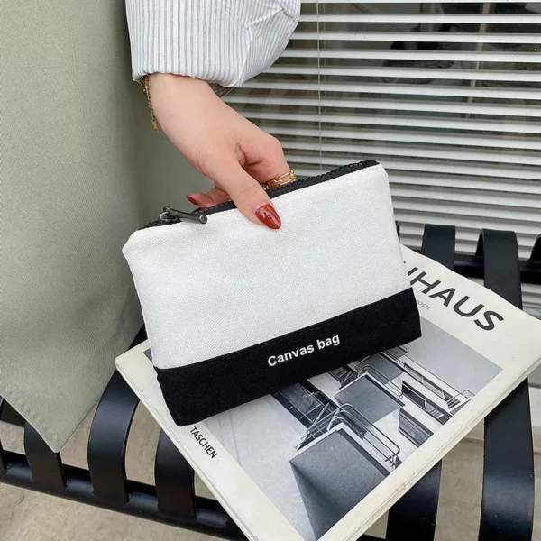 Hot Sale Small Cosmetic Bag Canvas Makeup Pouch - Image 5