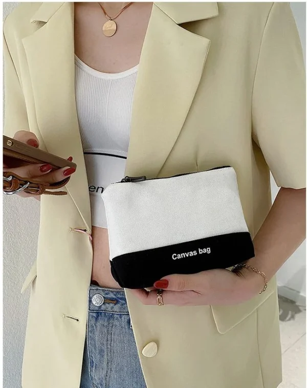 Hot Sale Small Cosmetic Bag Canvas Makeup Pouch - Image 6