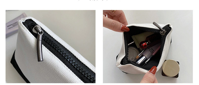 Hot Sale Small Cosmetic Bag Canvas Makeup Pouch
