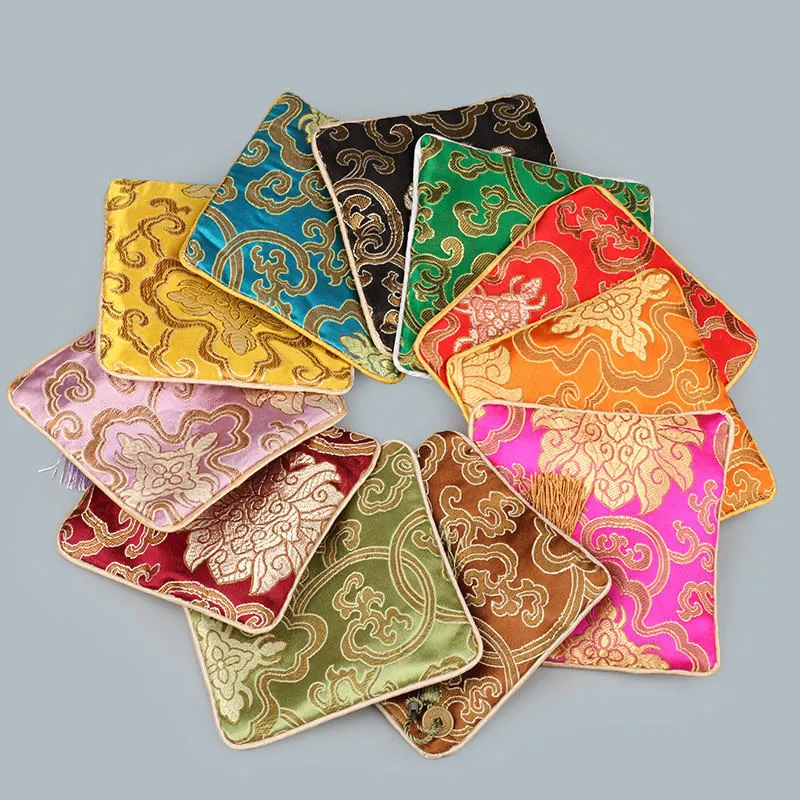 Hot Sale Small Silk Jewelry Bag Pouches Small Jewelry Gift Bags Chinese Brocade Bags
