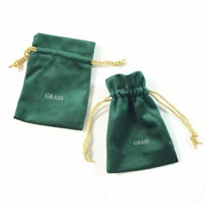 Alternative view of Hot Sale Small Velvet Travel Cosmetic Pouch Custom Flannel Jewelry Gift Drawstring Bag