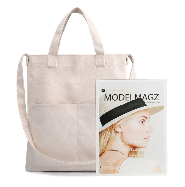 Hot Selling Fashion Reusable Tote Bags Customized Eco Friendly Large Capacity Canvas Bag Tote Women Canvas Bags